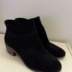 Crown Vintage Black Suede Ankle Boots